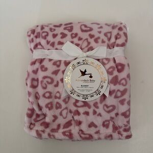 NEW Cozy Baby Blanket Lightweight Girls Pink Animal Print | Adirondack Baby Gift